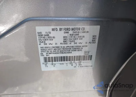 2024 Ford Edge Se z USA, uszkodzony, nr VIN 2FMPK4G91RBA63054